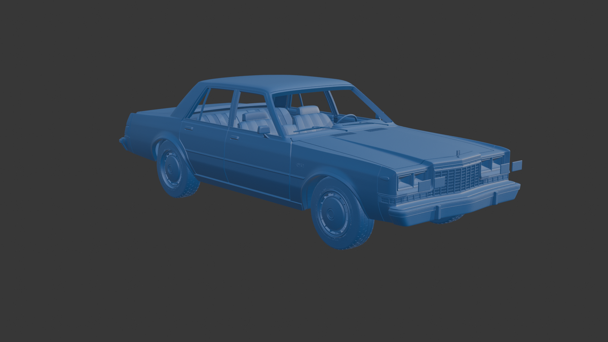 ‏‏Dodge Diplomat 1980 four-door 3D PRINT MODEL
