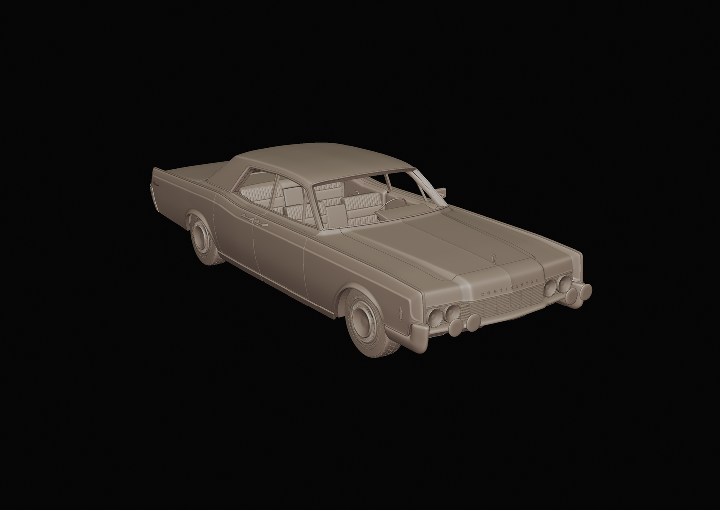 STL FILE Lincoln Continental 1968 3d print model - ARTISTIT