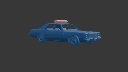 DODGE MONACO POLICE 1977 3D PRINT MODEL