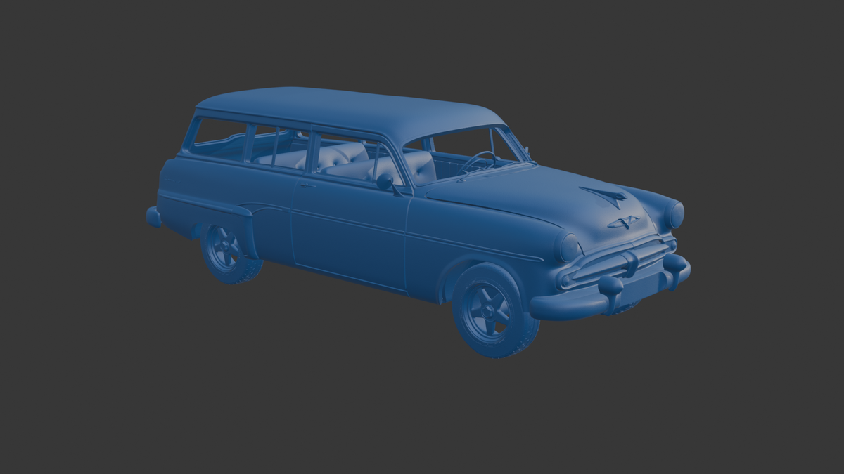 DODGE CORONET 1954  WAGON 3D PRINT MODEL