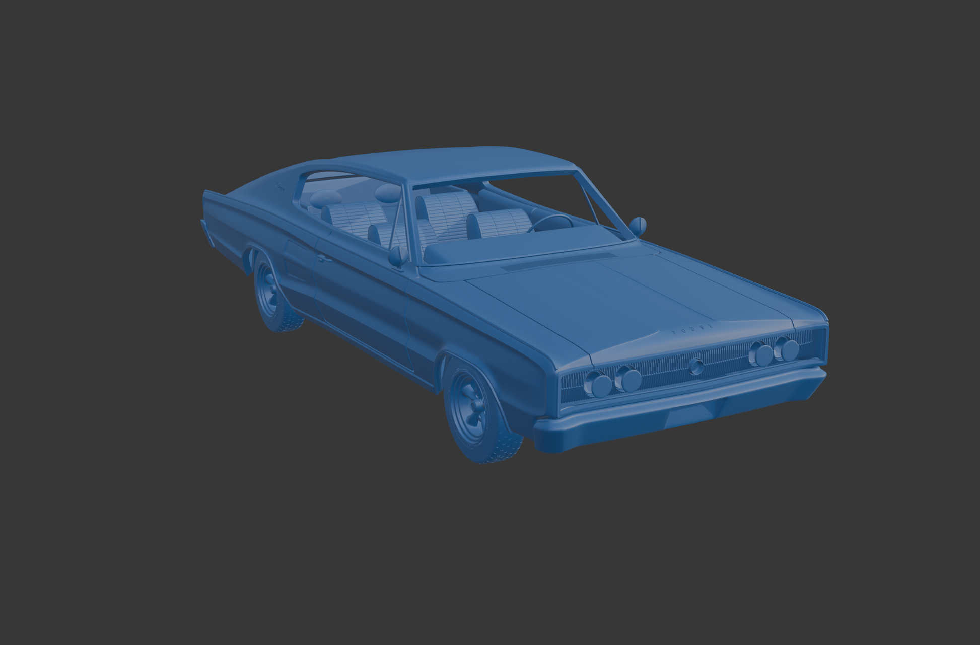 STL FILE Dodge Charger RTF9 1966 3D PRINT MODEL - ARTISTIT