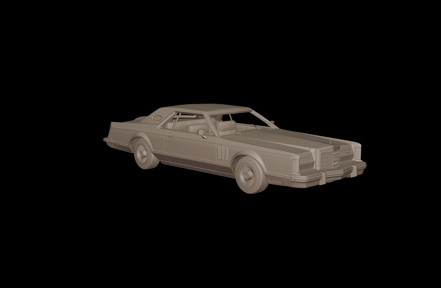Lincoln Continental Mark V 1977 3d print model