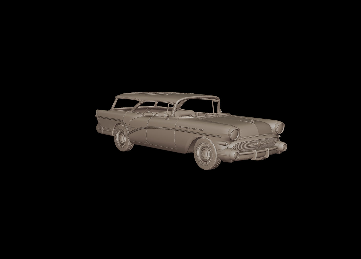 Buick Century Caballero Wagon 1957 3d print model