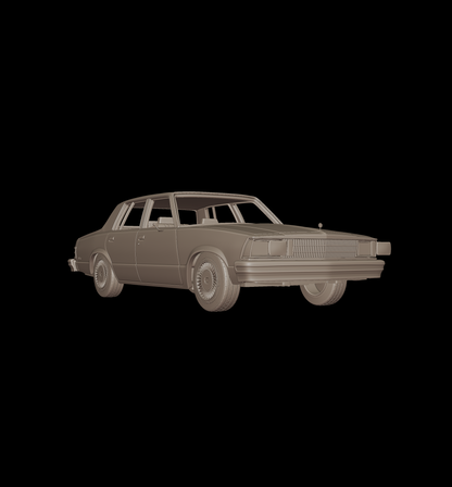 STL FILE chevrolet malibu classic 1980 four doors 3d print model - ARTISTIT