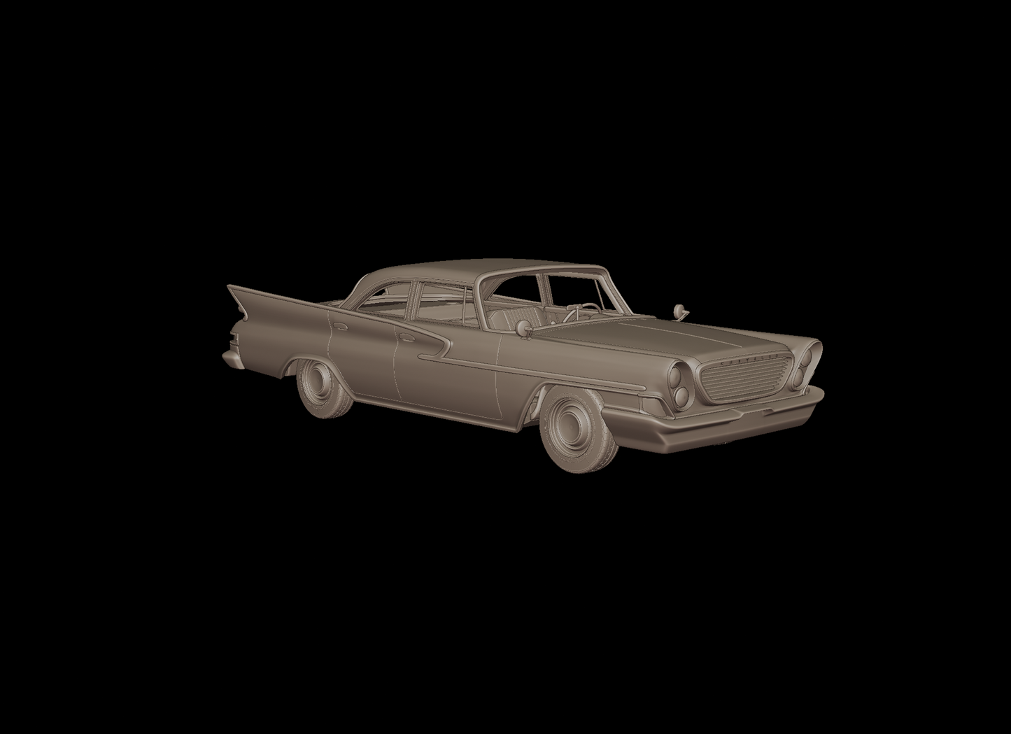 cryslar newport  4 doors 1961 3d print model