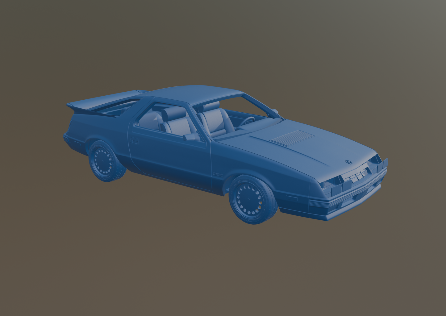DODGE DAYTONA 1984 3D PRINT MODEL