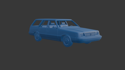 Dodge Aries K 1987 WAGON 3D PRINT MODEL