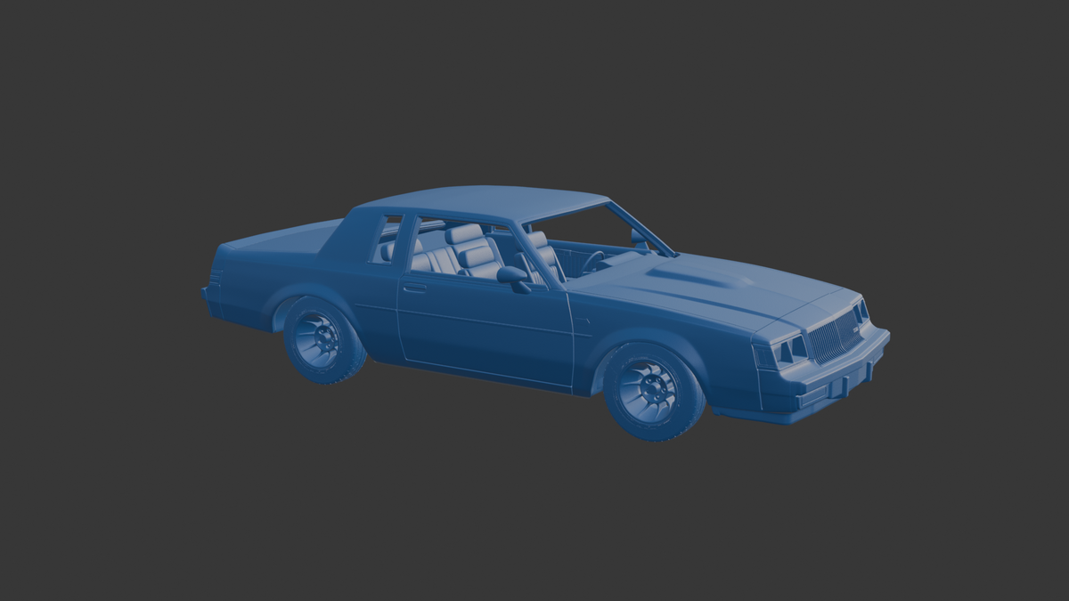 BUICK REGAL GNX 1987 3D PRINT MODEL