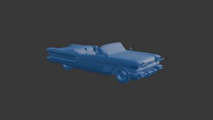 Pontiac Bonneville convertible 1958 3D PRINT MODEL