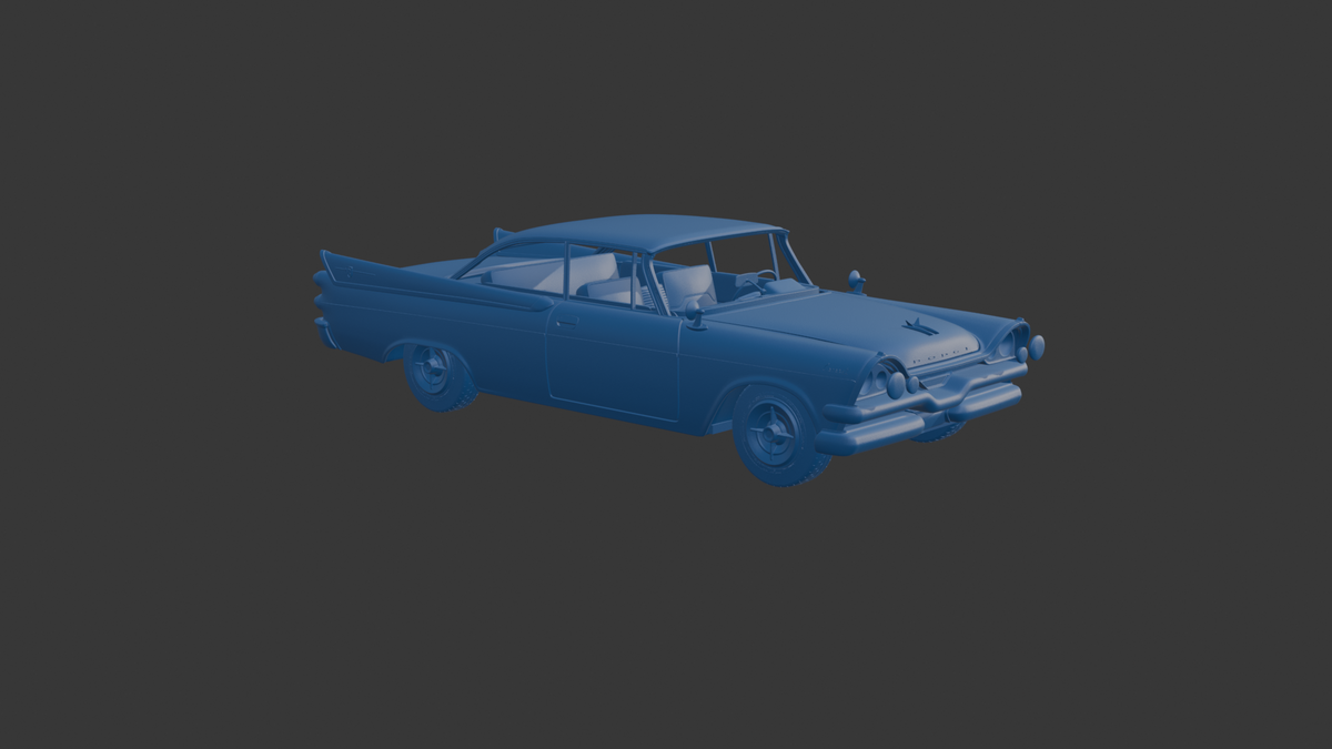 DODGE CORONET LANCER 1957 TWO DOORS 3D PRINT MODEL