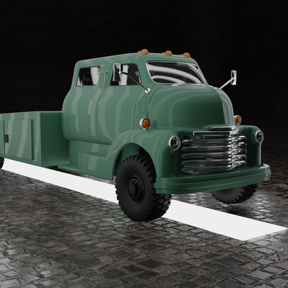 STL FILE CHEVROLET COE TRUCK 1949 V3 - ARTISTIT