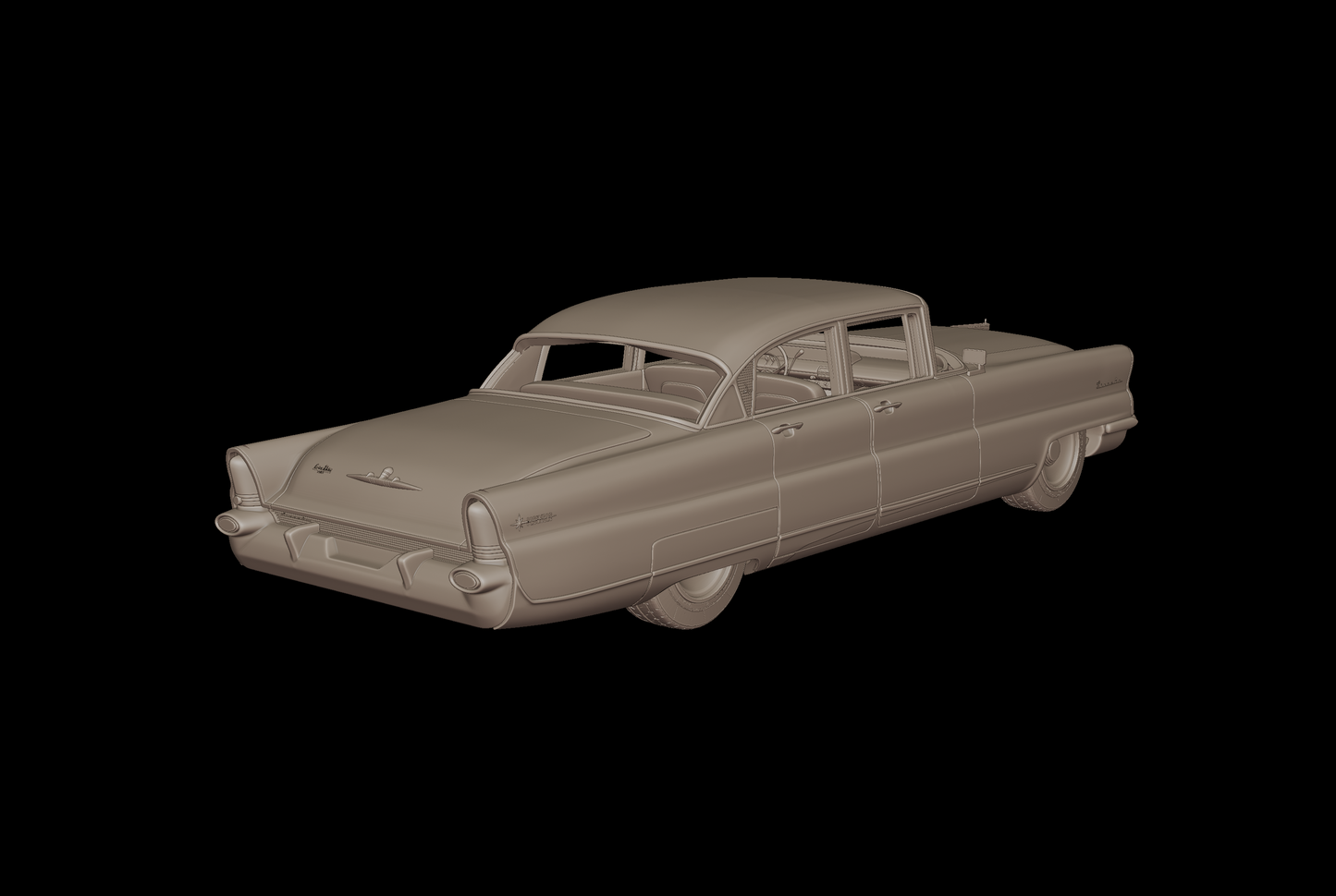 Lincoln Premiere sedan 1956 3d print model