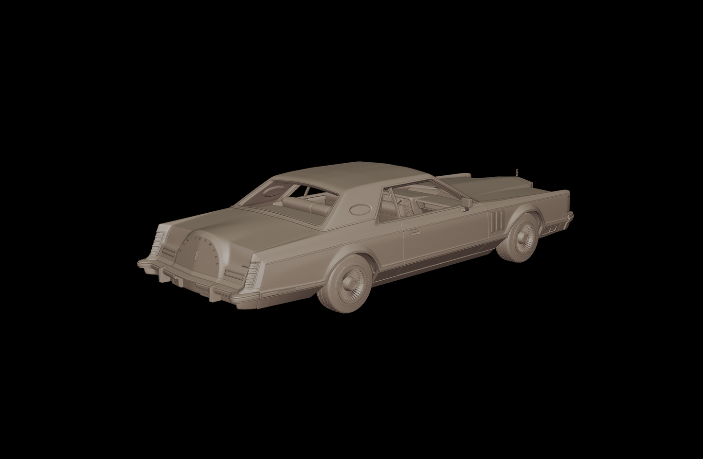 Lincoln Continental Mark V 1977 3d print model