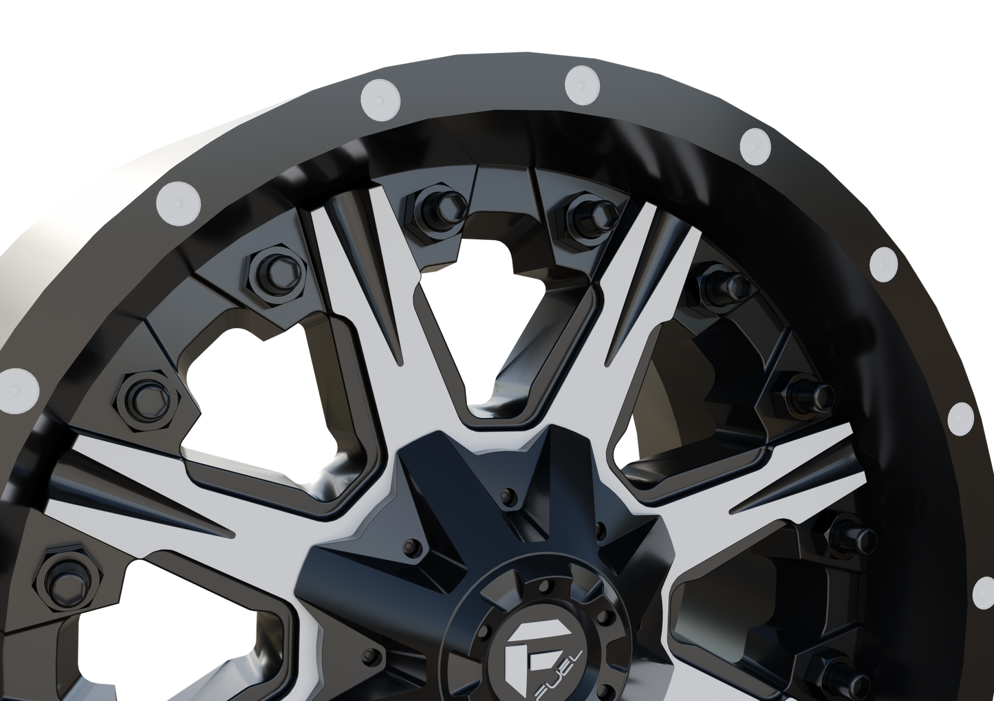 FUEL OFF-ROAD NUTZ WHEEL 3D PRINT MODEL