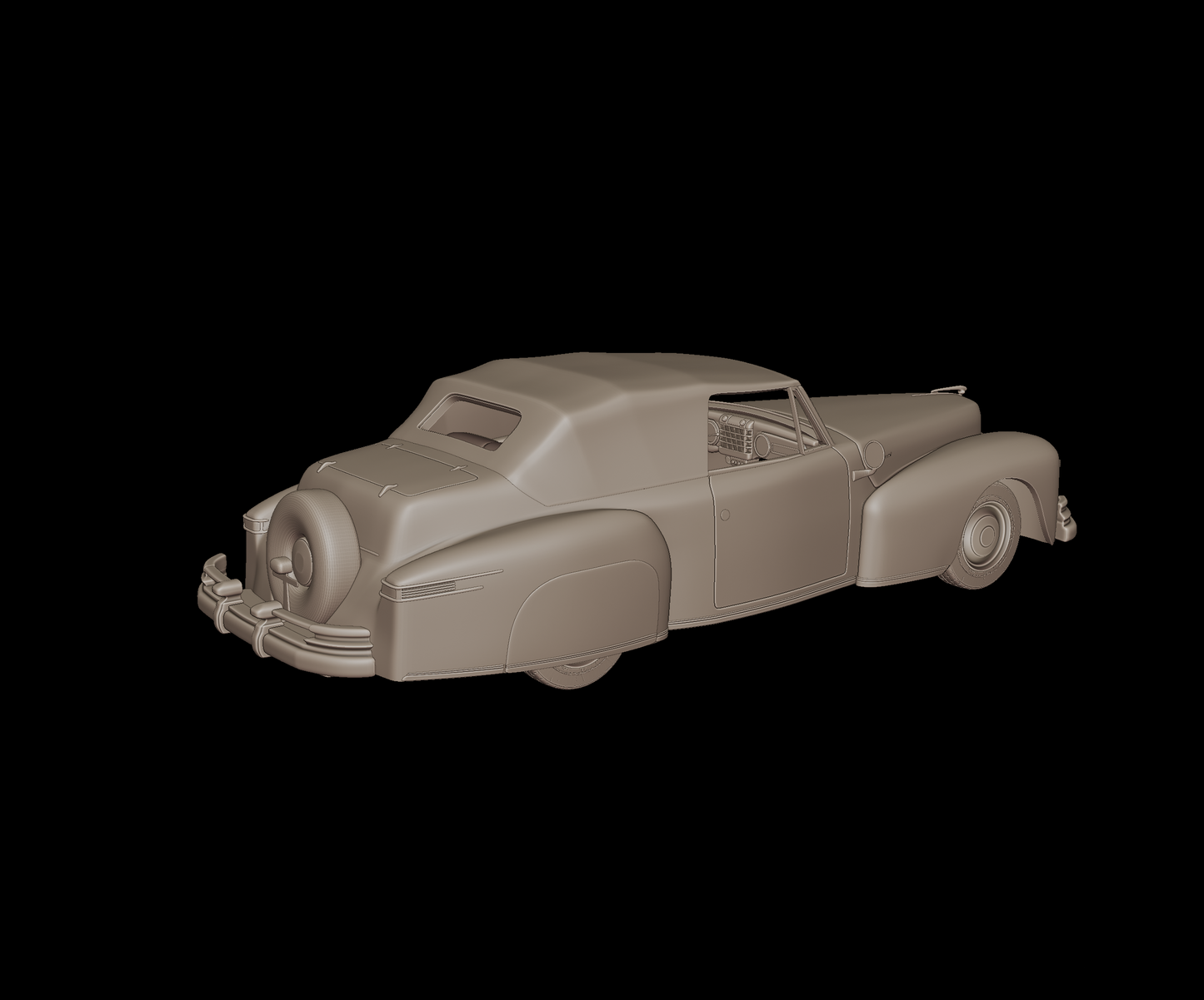 lincoln  Continental Convertible 1947 3d print model