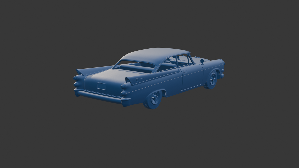 DODGE CORONET LANCER 1957 TWO DOORS 3D PRINT MODEL