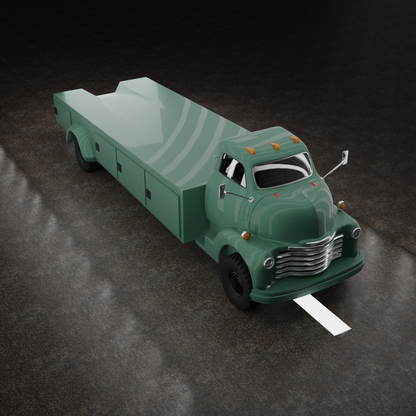 STL FILE CHEVROLET COE TRUCK 1949 V2 - ARTISTIT
