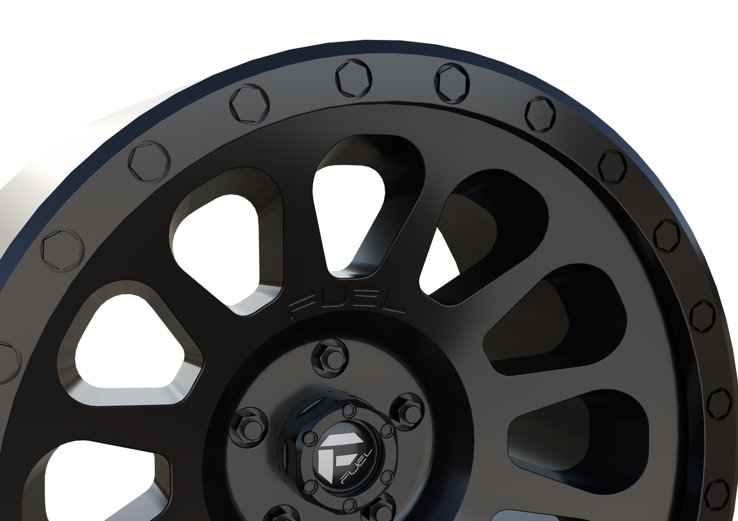 FUEL OFF-ROAD VECTOR WHEEL 3D PRINT MODEL