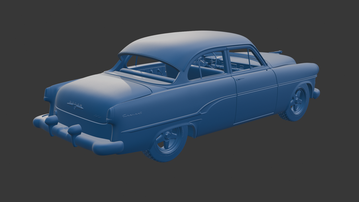 DODGE CORONET 1954 TWO DOORS 3D PRINT MODEL