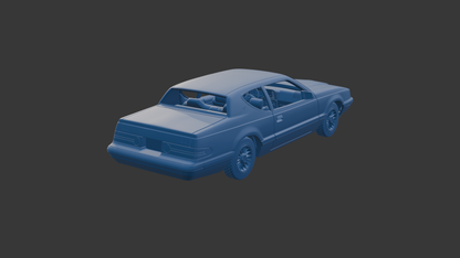 STL FILE Mercury Cougar 1988 3D PRINT MODEL - ARTISTIT