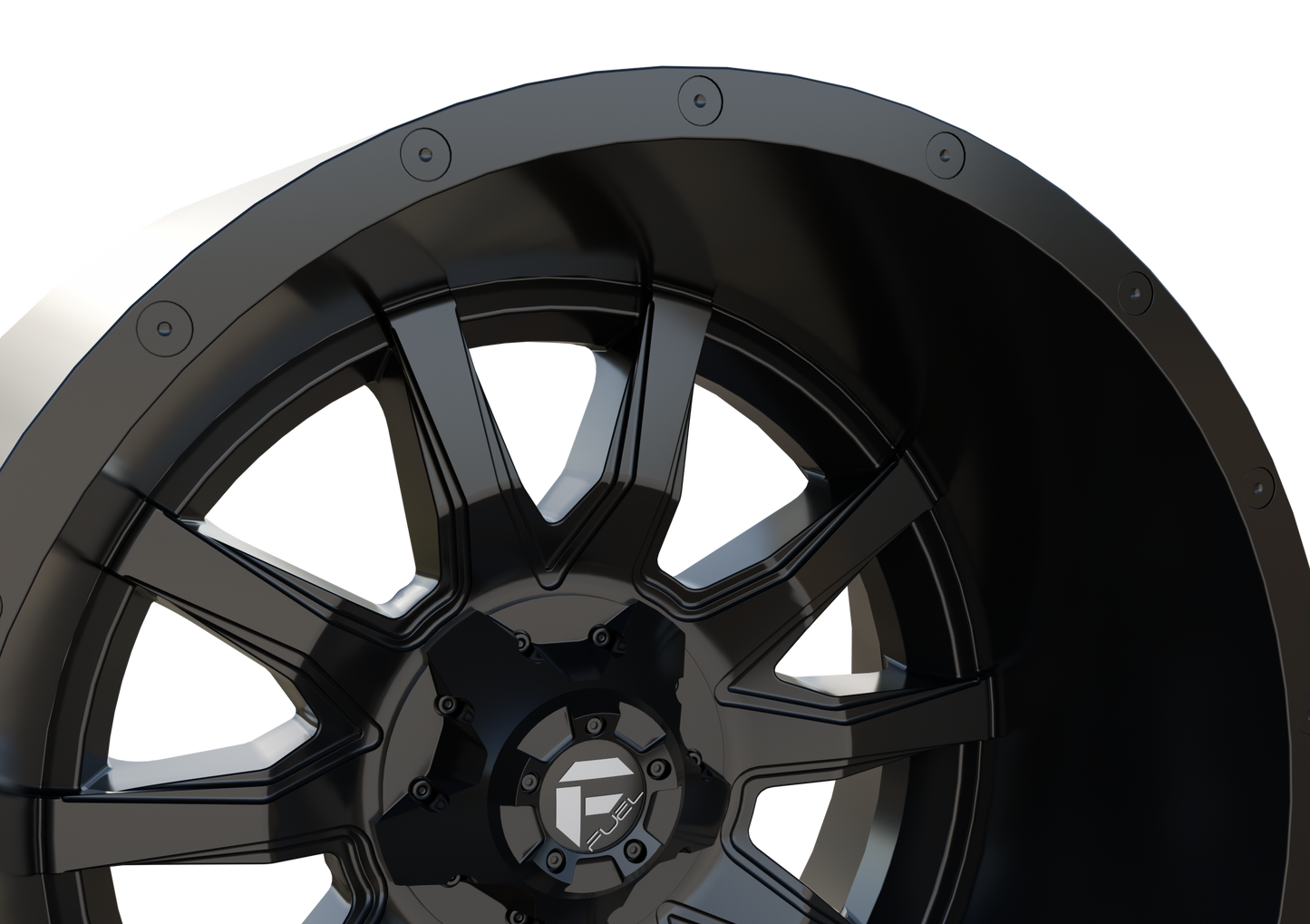 FUEL OFF-ROAD VANDAL WHEEL 3D PRINT MODEL