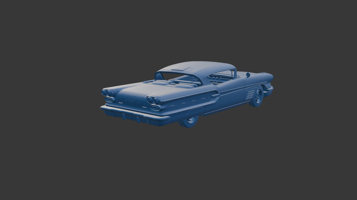 Pontiac Bonneville Hardtop 1958 3D PRINT MODEL