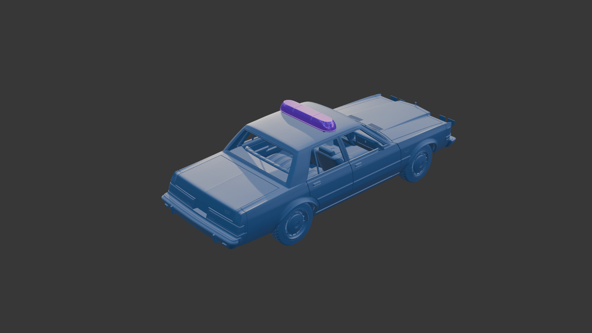 ‏‏Dodge DIPLOMAT TAXI 1980 3D PRINT MODEL