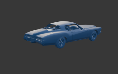 BUICK RIVIERA 1971 3D PRINT MODEL
