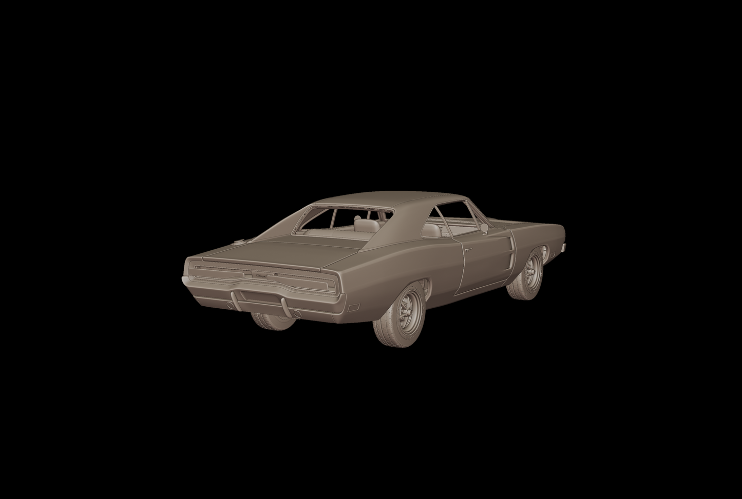 DODGE Charger RT 1969 3D PRINT MODEL