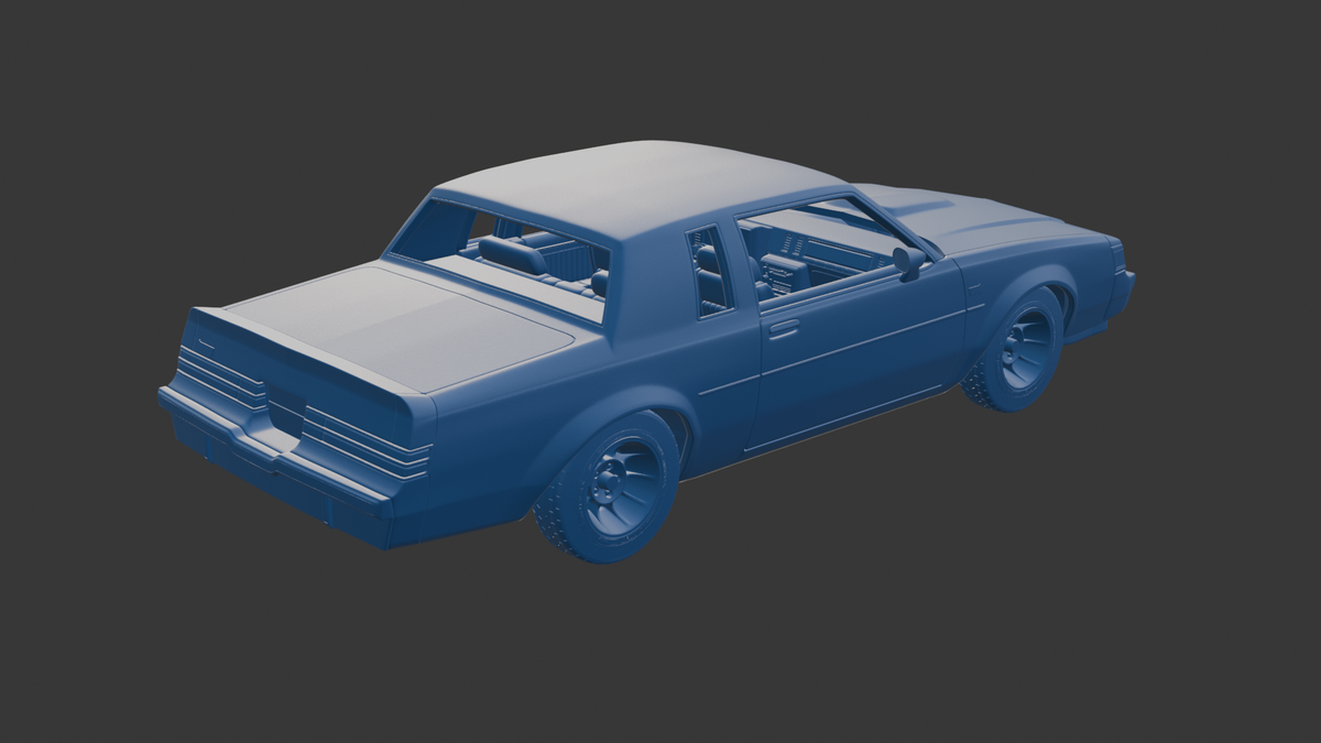 BUICK REGAL GNX 1987 3D PRINT MODEL