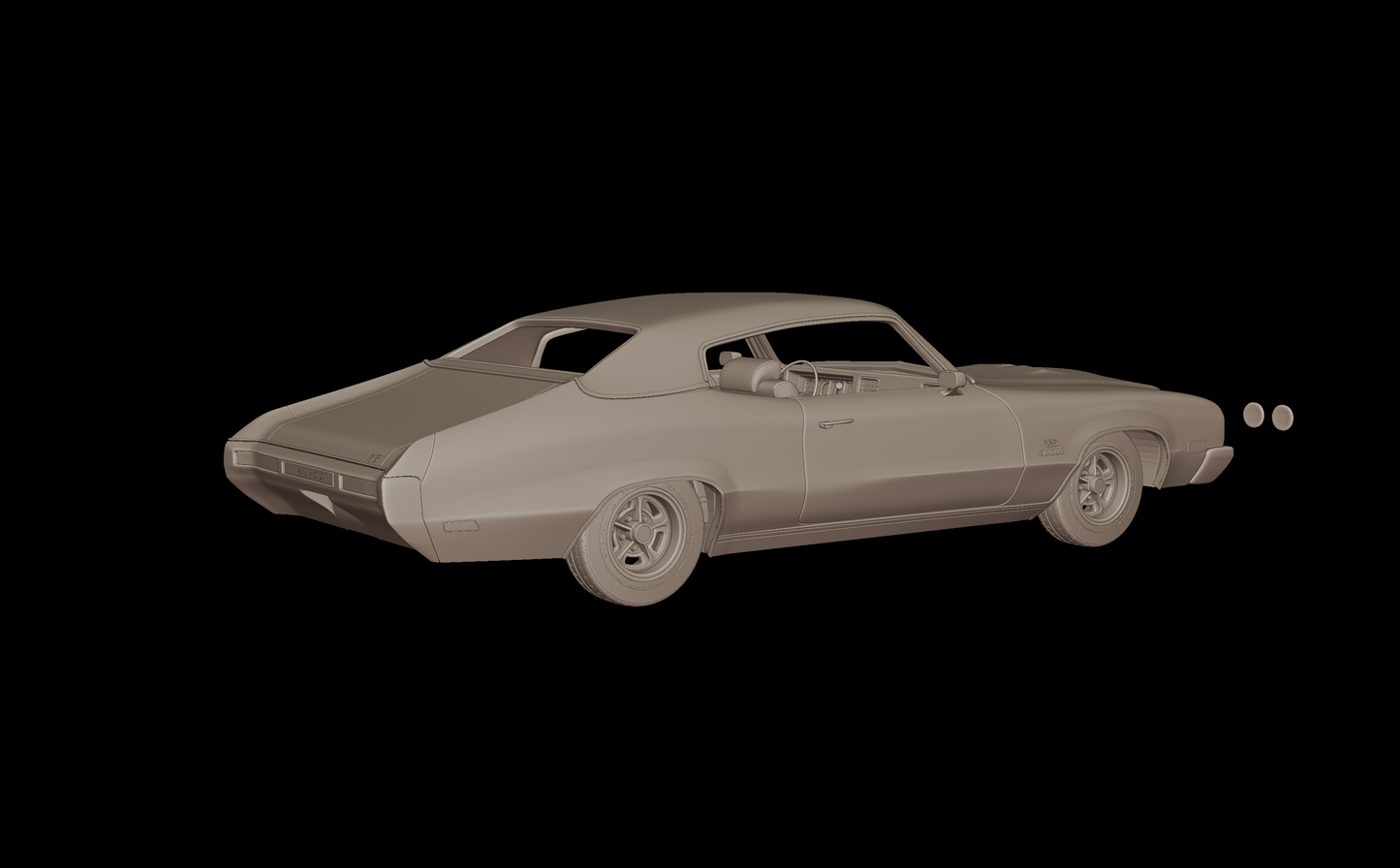 Buick GSX 455 stage 1970 3d print model