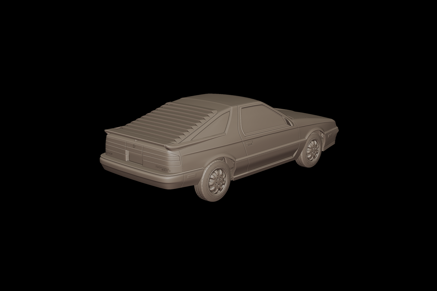 crysler  daytona shelby z 1987 3d print model