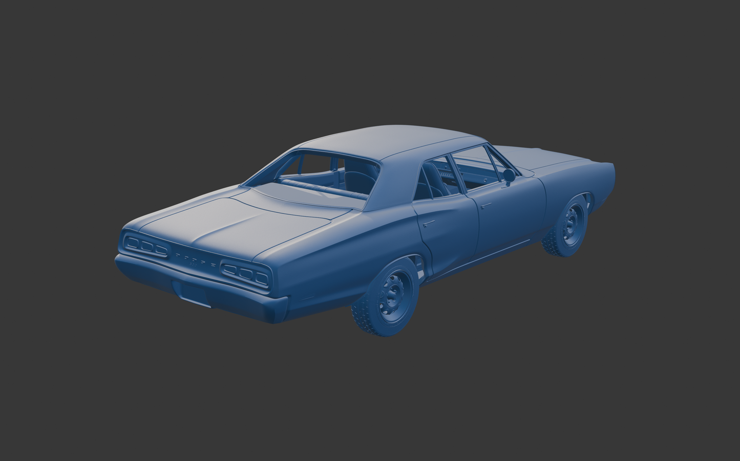 Dodge Coronet 1970 FOUR-DOOR 3D PRINT MODEL