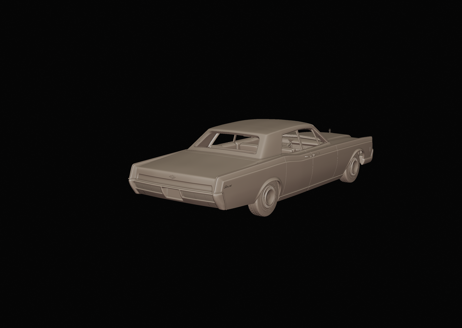 STL FILE Lincoln Continental 1968 3d print model - ARTISTIT