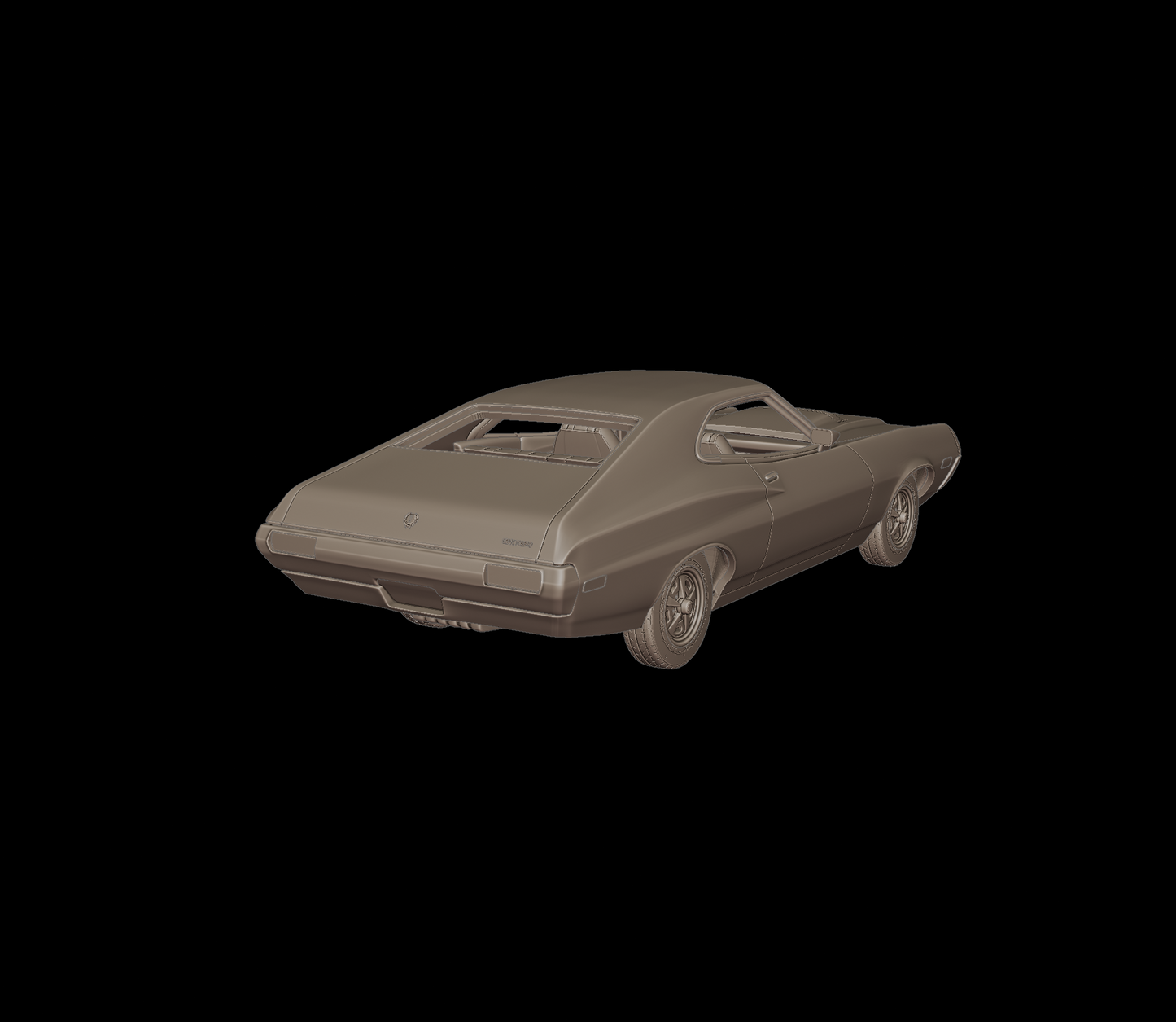 1972 Ford Gran Torino Sport 3D PRINT MODEL