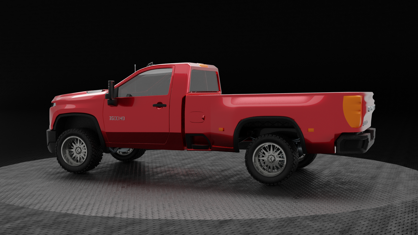 STL FILE 2020 Chevrolet Silverado 3500HD Single Cab - ARTISTIT