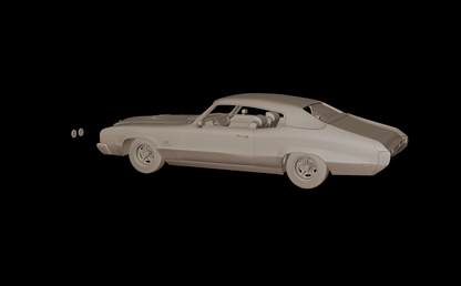 Buick GSX 455 stage 1970 3d print model