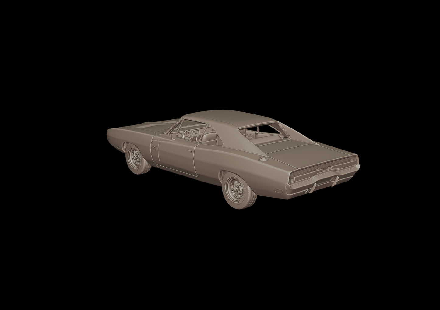 dodge charger 440 R/T 1970 3D PRINT MODEL