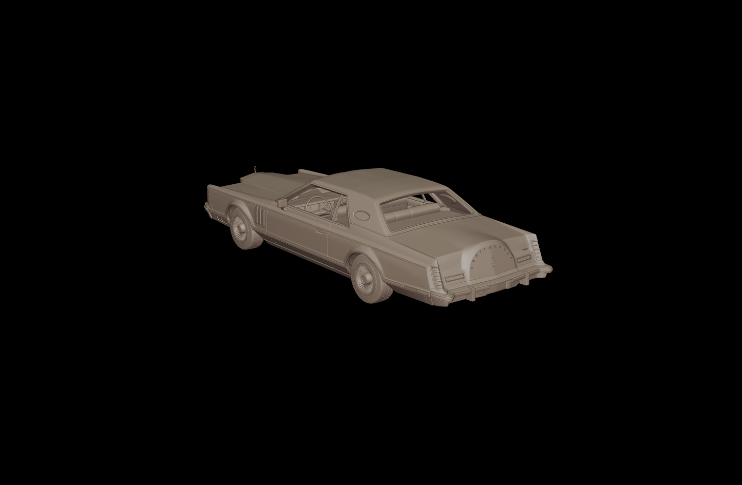 Lincoln Continental Mark V 1977 3d print model