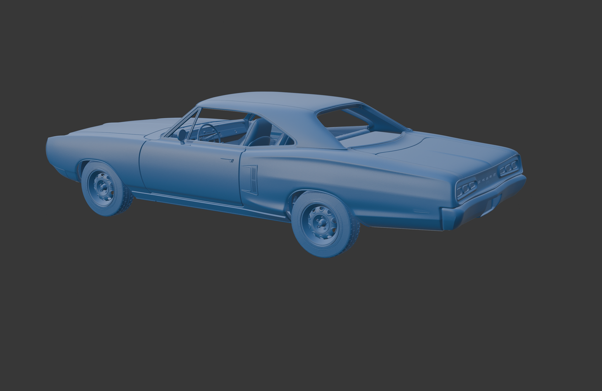 Dodge Coronet  1970  two doors 3D PRINT MODEL