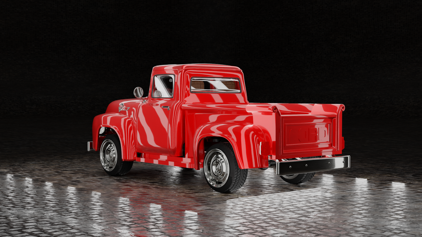 STL FILE Ford F-100 1956 TRUCK 3D MODEL - ARTISTIT