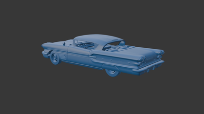 Pontiac Bonneville Hardtop 1958 3D PRINT MODEL