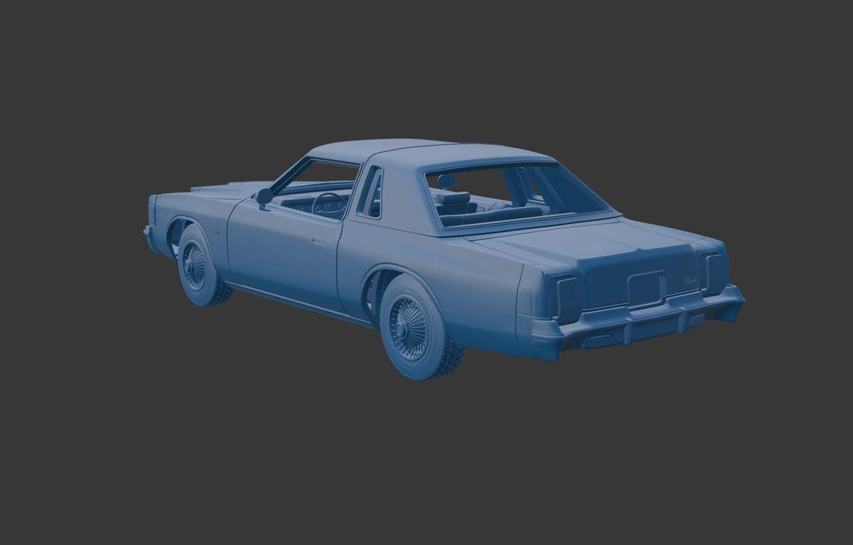 CHRYSLER CORDOBA 1979 3D PRINT MODEL