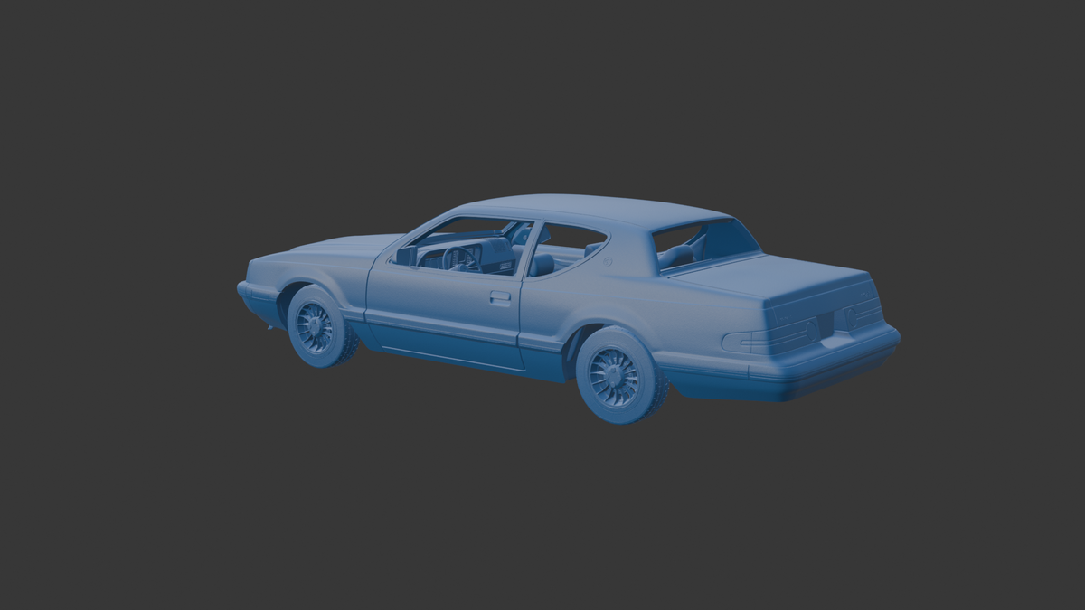 STL FILE Mercury Cougar 1988 3D PRINT MODEL - ARTISTIT