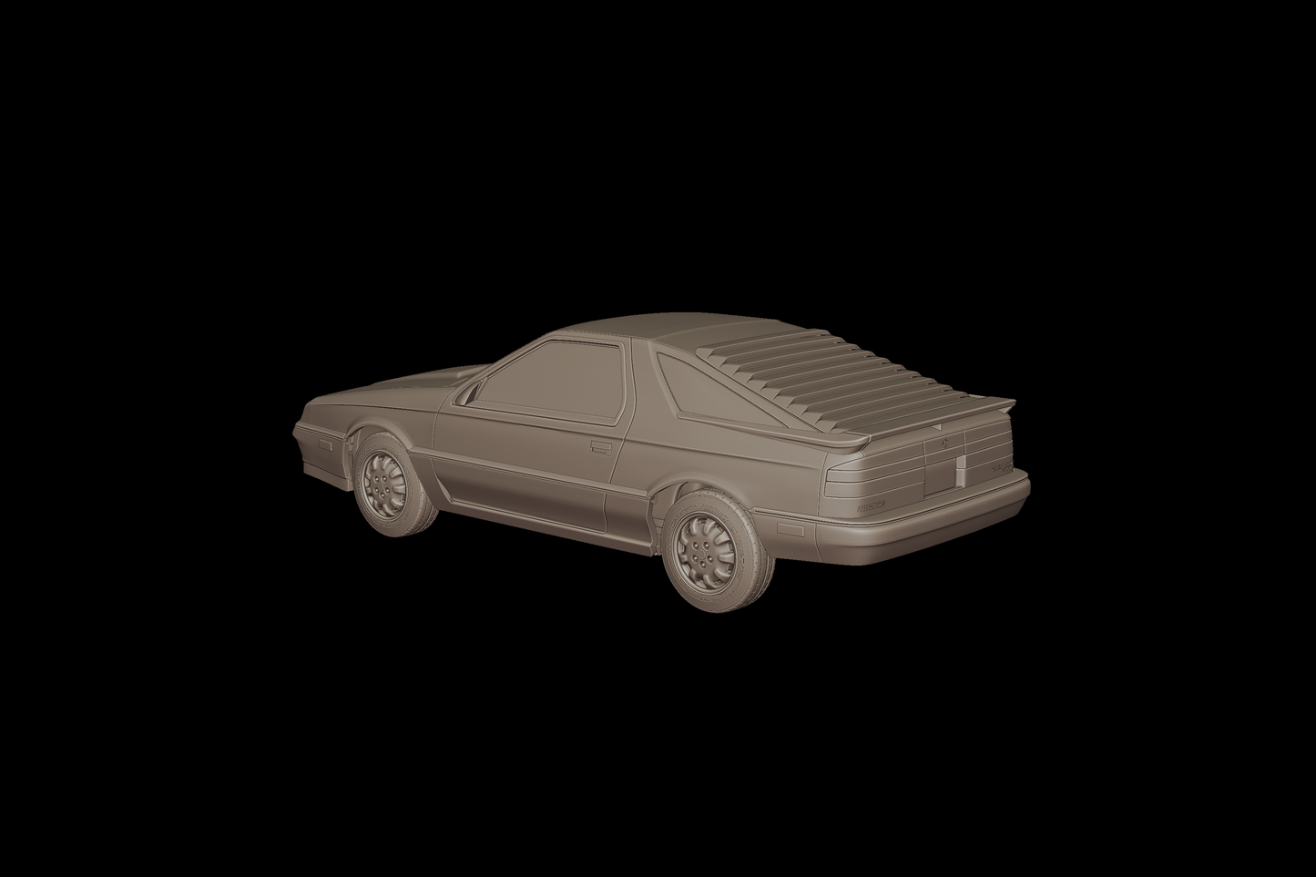 crysler  daytona shelby z 1987 3d print model