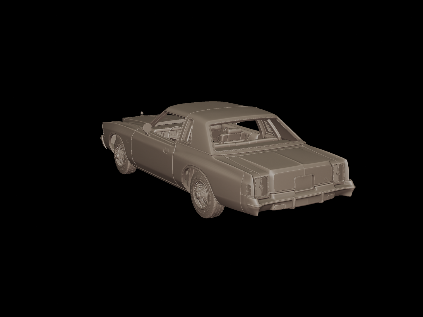 crysler cordoba 1975 3d print model