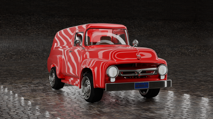 STL FILE 1956 Ford F100 Panel Truck - ARTISTIT