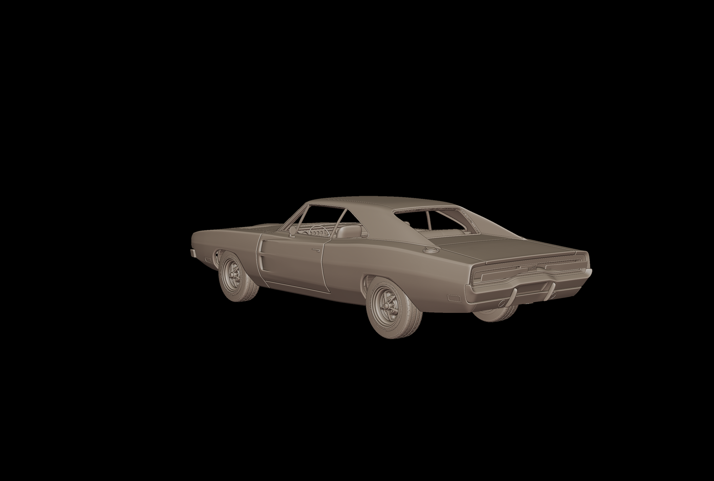 DODGE Charger RT 1969 3D PRINT MODEL