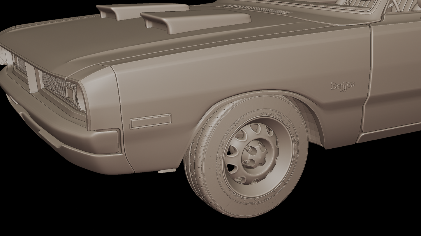 DODGE DEMON 1971 3D PRINT MODEL
