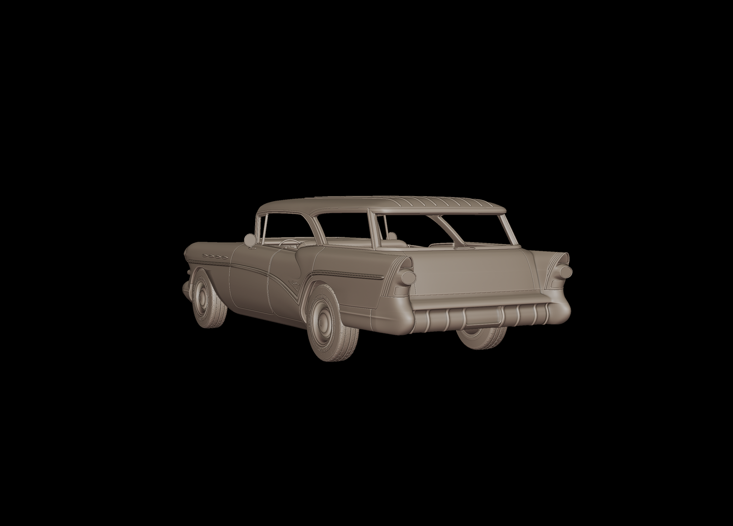 Buick Century Caballero Wagon 1957 3d print model